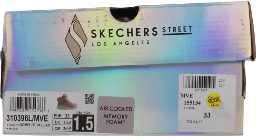 Skechers Girl's Uno Lite-Comfurt Collar Sneaker