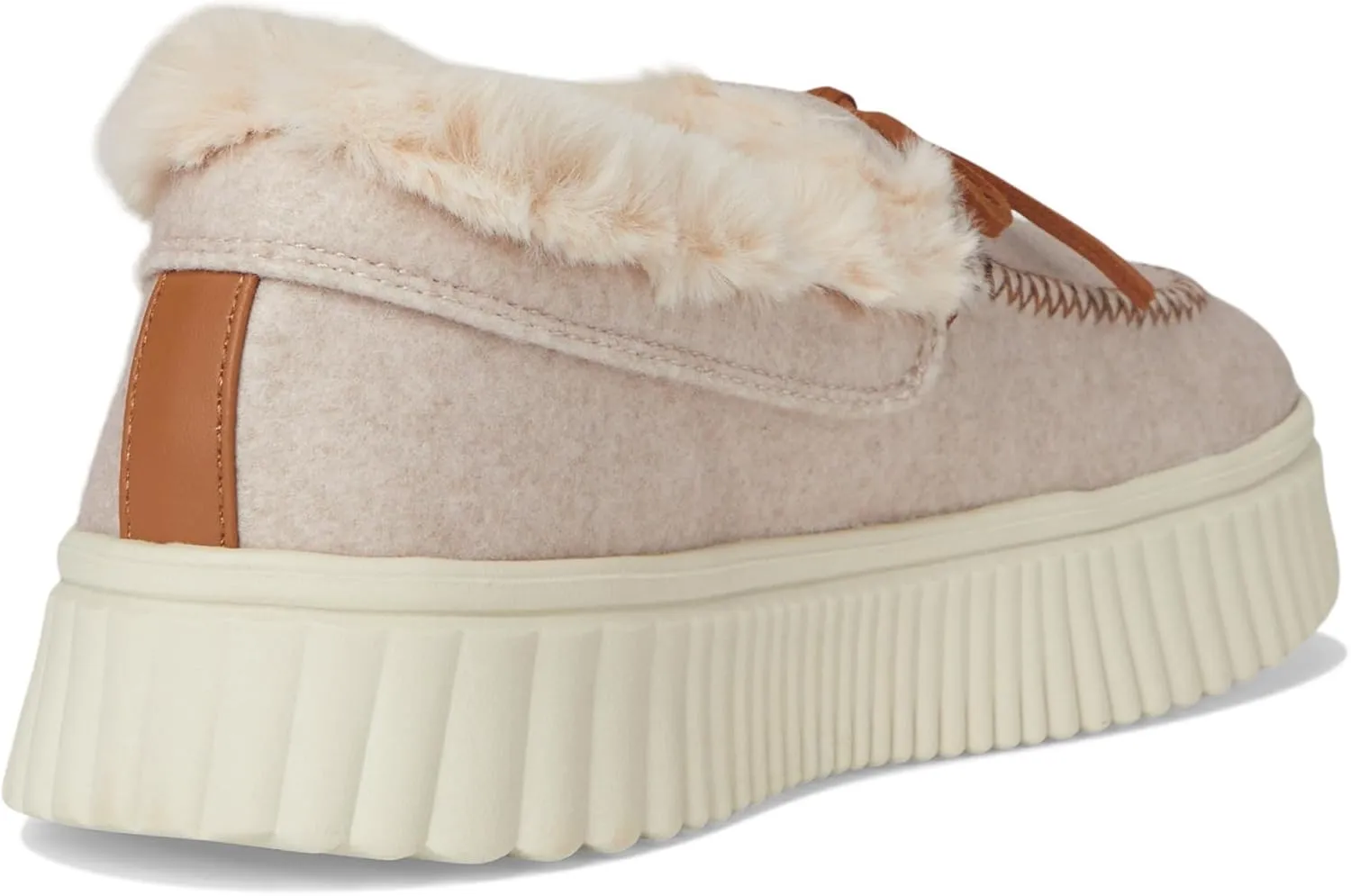 Skechers Women's Cozy Ojai Faux Wool Moccasin Slippers with Memory Foam