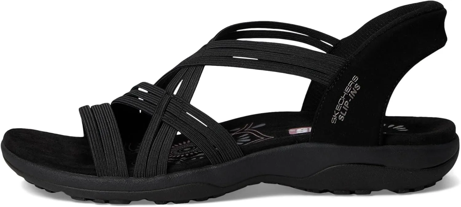 SKECHERS Women's Reggae Slim-Simply Stretchy Hands Free Slip-ins Sport Sandal