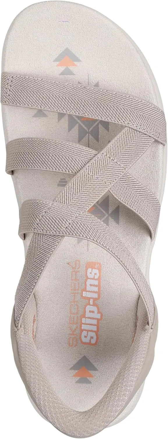 Skechers Women's Reggae Slim-Stretch Flex Hands Free Slip-ins Sandal