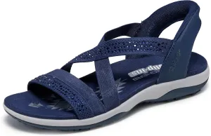Skechers Women's Reggae Slim-Summer Sparkle Sandal