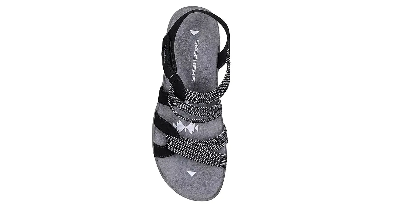 Skechers Women's Reggae- Summer of Fun Sandal - Black 163186