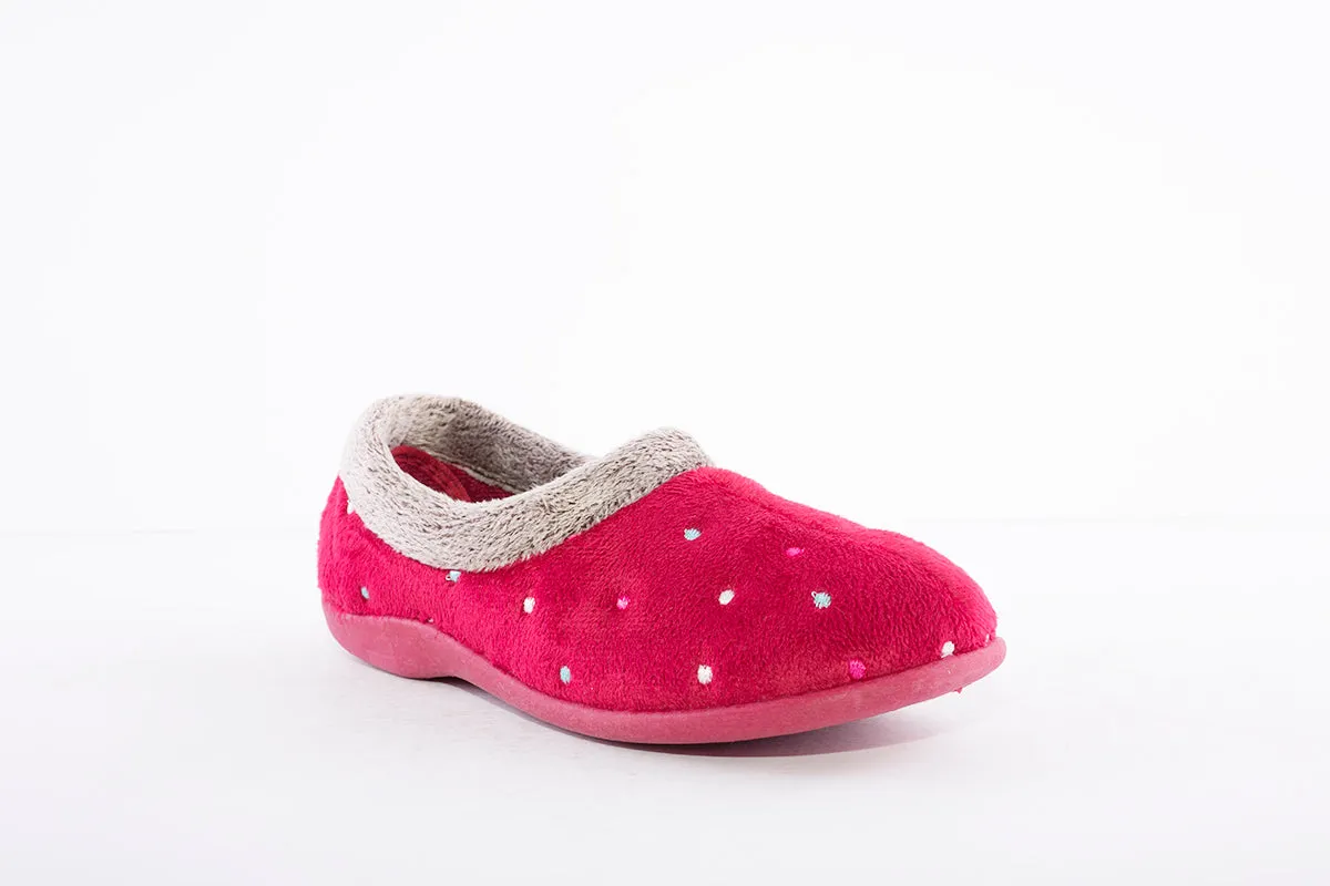 SLEEPERS - LS803BD SOPHIE FULL COLLAR MEMORY FOAM SLIPPER - BURGUNDY VELOUR