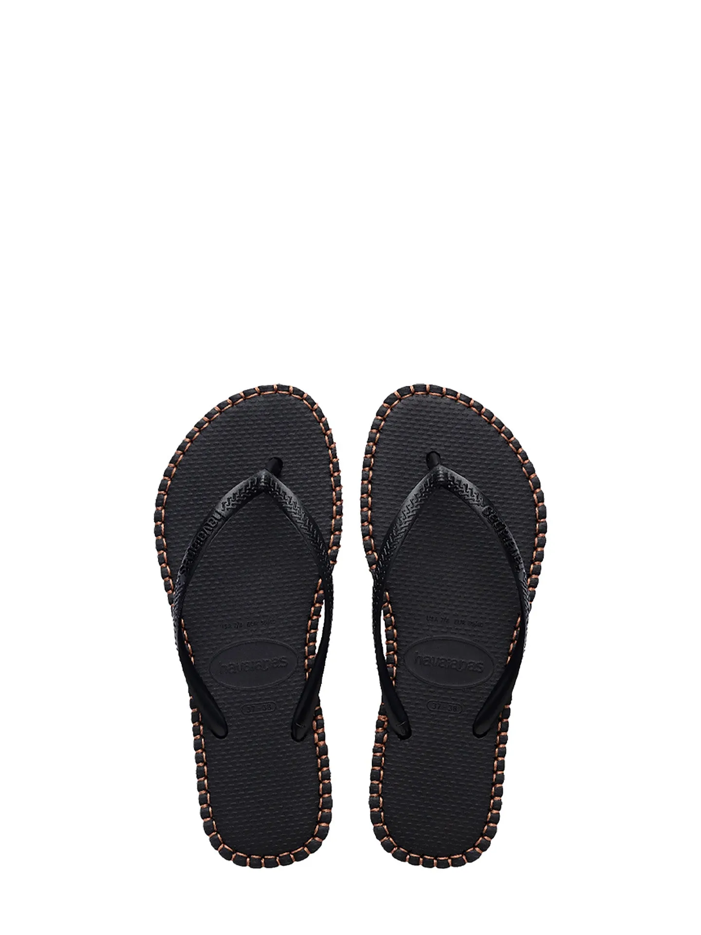 Slim Flatform Loop flip-flops, black
