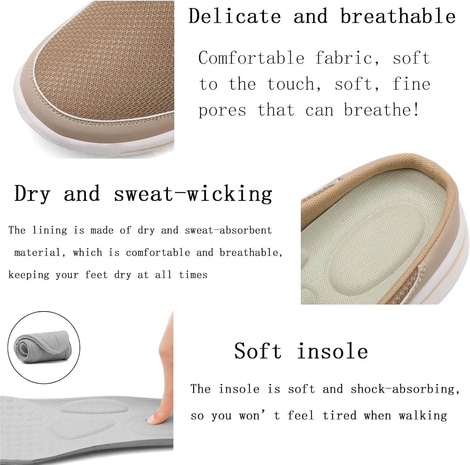 Slip On Mules & Clogs for Womens Mens Light Open Back Shoes Comfort Walking Shoes Breathable Slippers Closed Toe Slides Men and Women