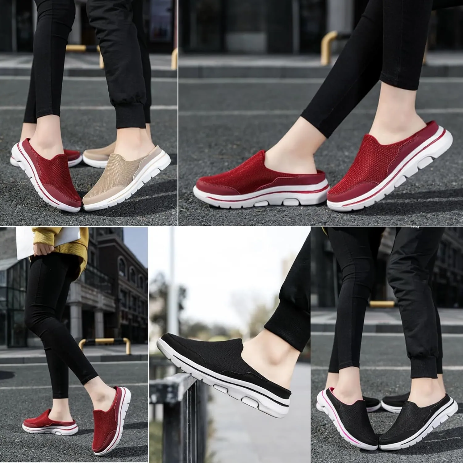 Slip On Mules & Clogs for Womens Mens Light Open Back Shoes Comfort Walking Shoes Breathable Slippers Closed Toe Slides Men and Women