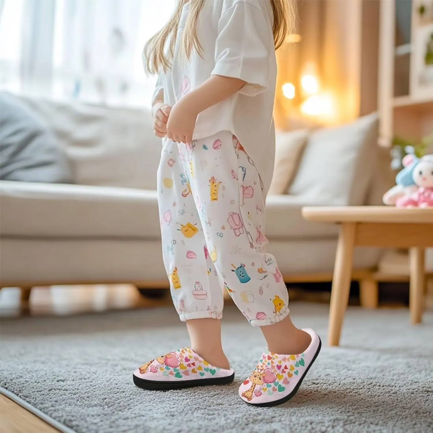 Slippers for Kids Anti-slip House Slippers Warm Plush Slippers Winter Bedroom Slippers