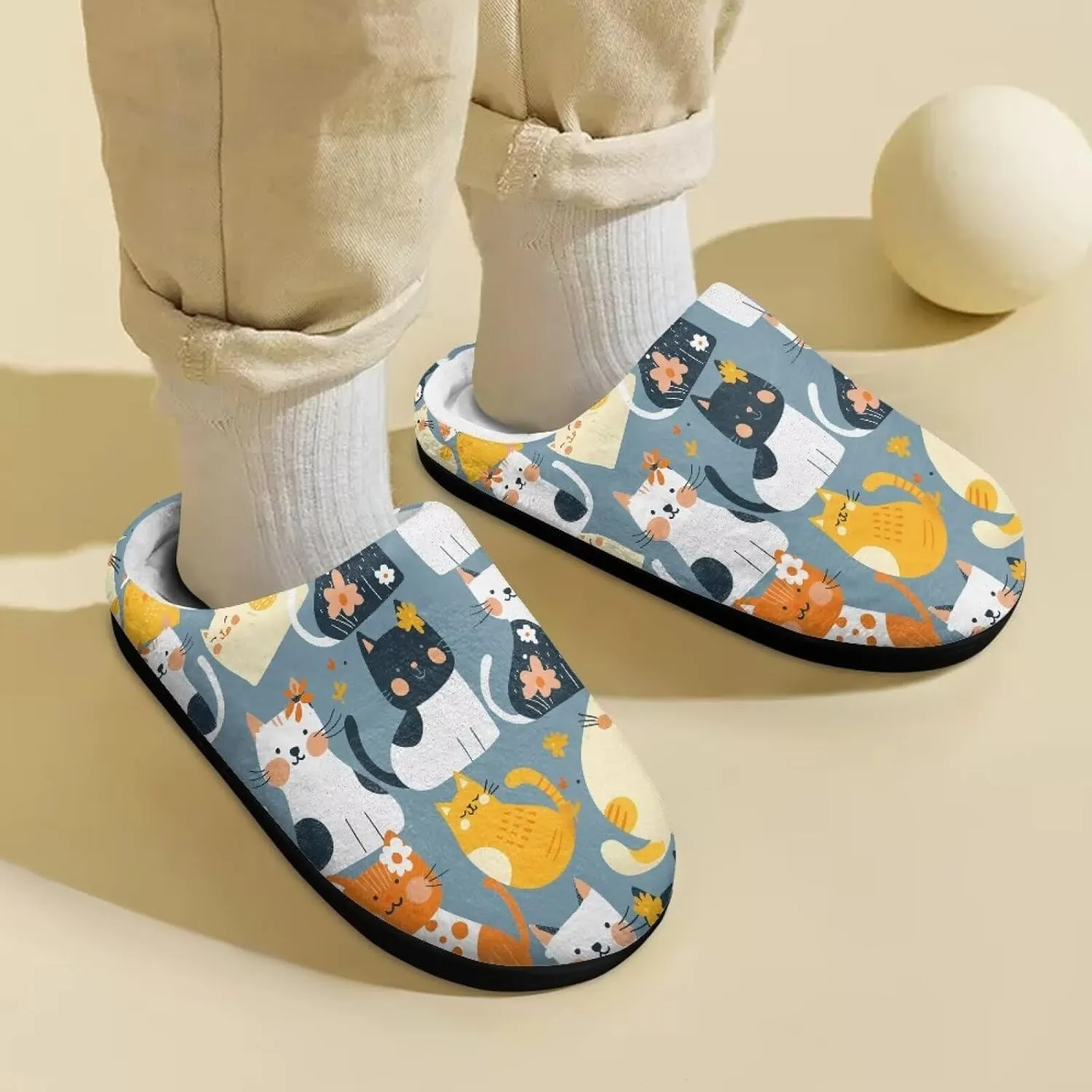 Slippers for Kids Anti-slip House Slippers Warm Plush Slippers Winter Bedroom Slippers