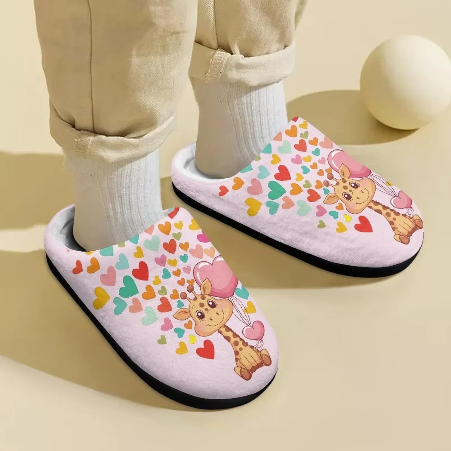 Slippers for Kids Anti-slip House Slippers Warm Plush Slippers Winter Bedroom Slippers