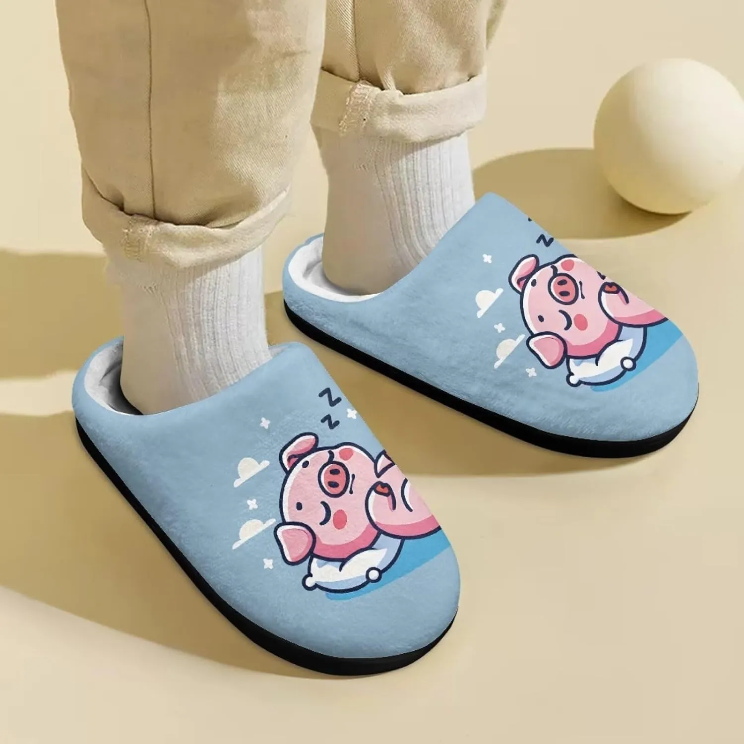 Slippers for Kids Anti-slip House Slippers Warm Plush Slippers Winter Bedroom Slippers