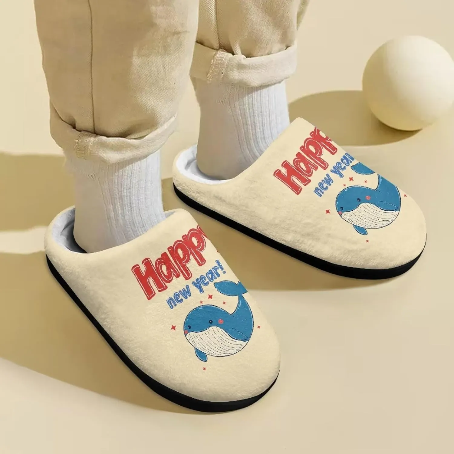 Slippers for Kids Anti-slip House Slippers Warm Plush Slippers Winter Bedroom Slippers