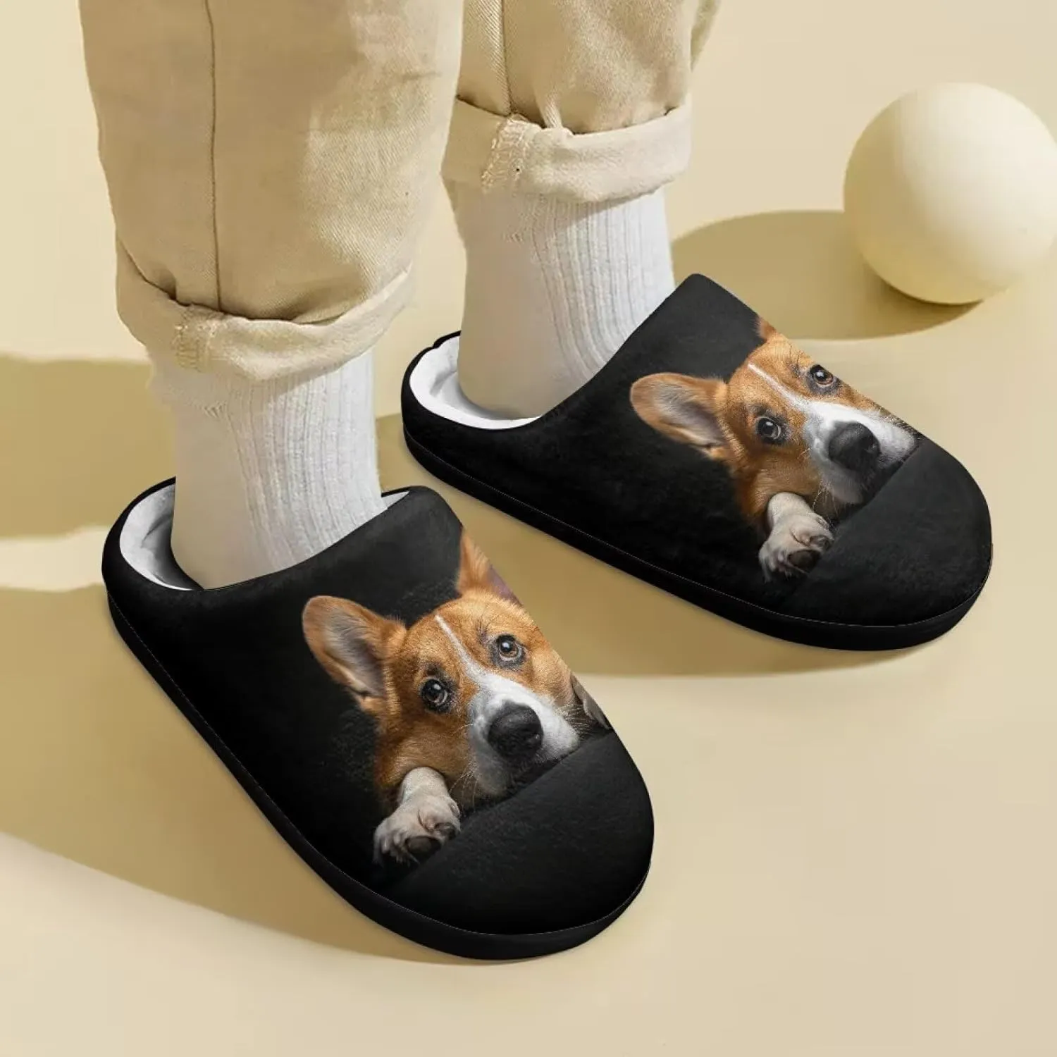 Slippers for Kids Anti-slip Plush Slippers Warm House Shoes Winter Bedroom Slippers