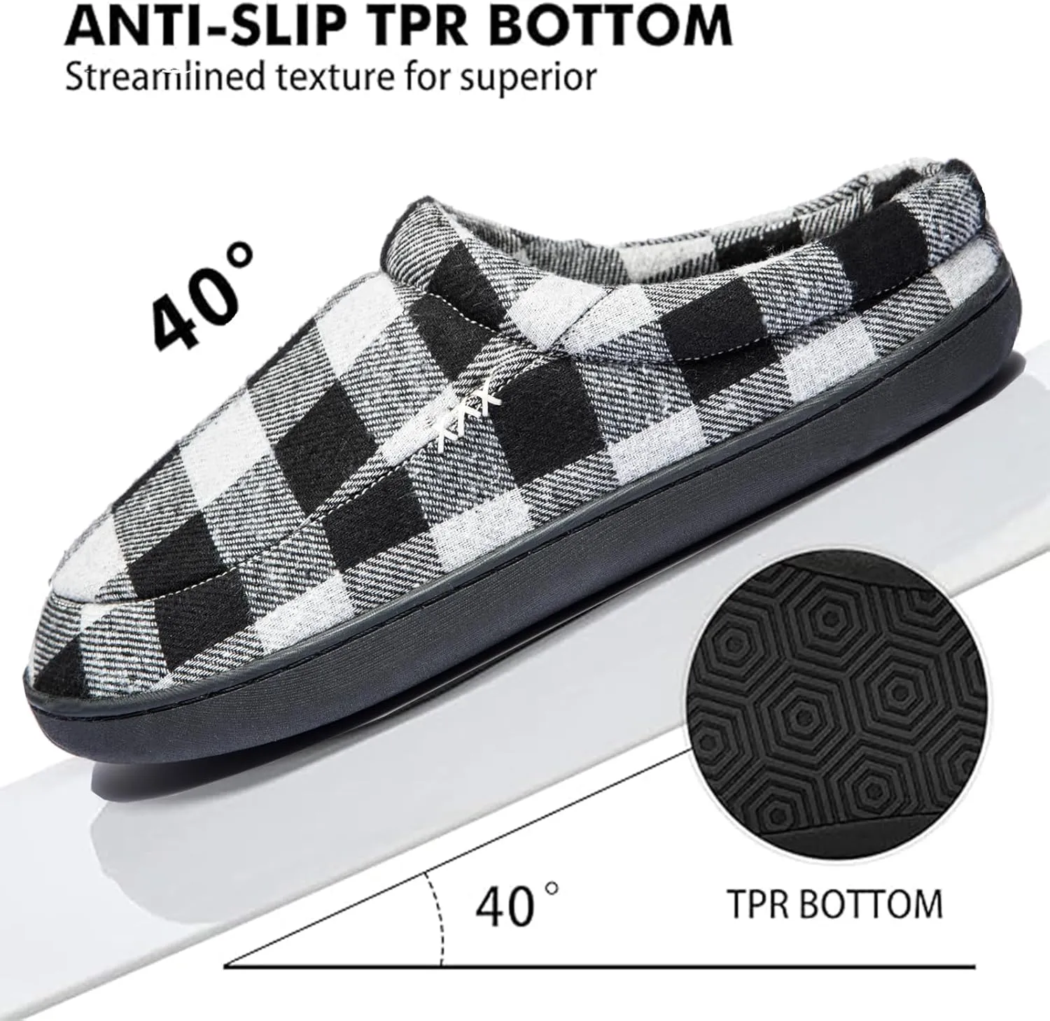 Slippers For Man Cozy Microsuede Slip On Soft Fuzzy Lined Memory Foam Slippers House Shoes Indoor Outdoor