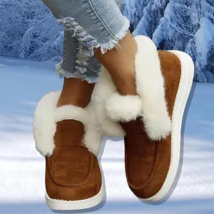 Slippers for Women & Men Indoor and Outdoor Winter Warm Fuzzy House Boots Slip On Sneakers for Cozy Feet Wide Slipper Shoes Unisex
