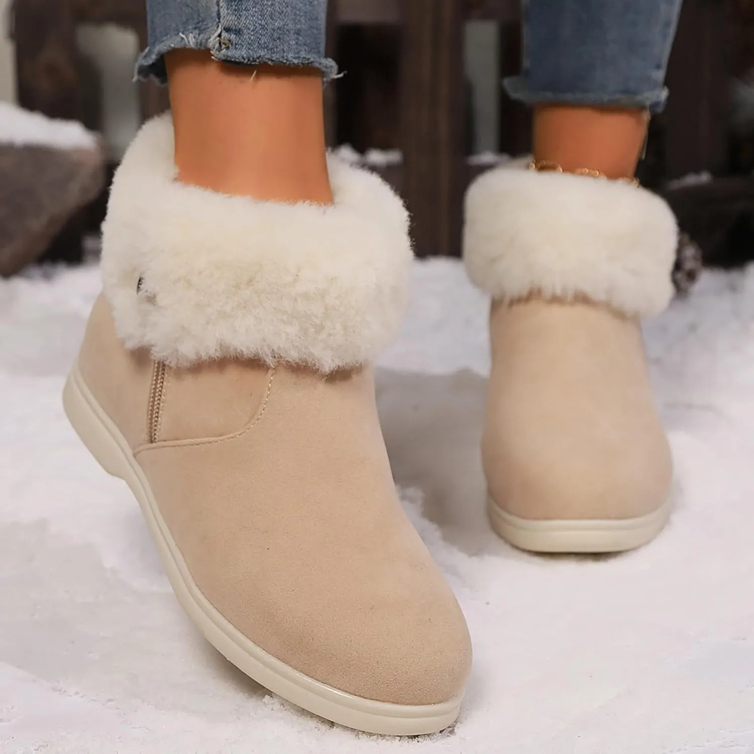 Slippers for Women & Men Indoor and Outdoor Winter Warm Fuzzy House Slipper Shoes Boots Memory Foam Booties Cozy Slippers Slip On Sneakers Unisex