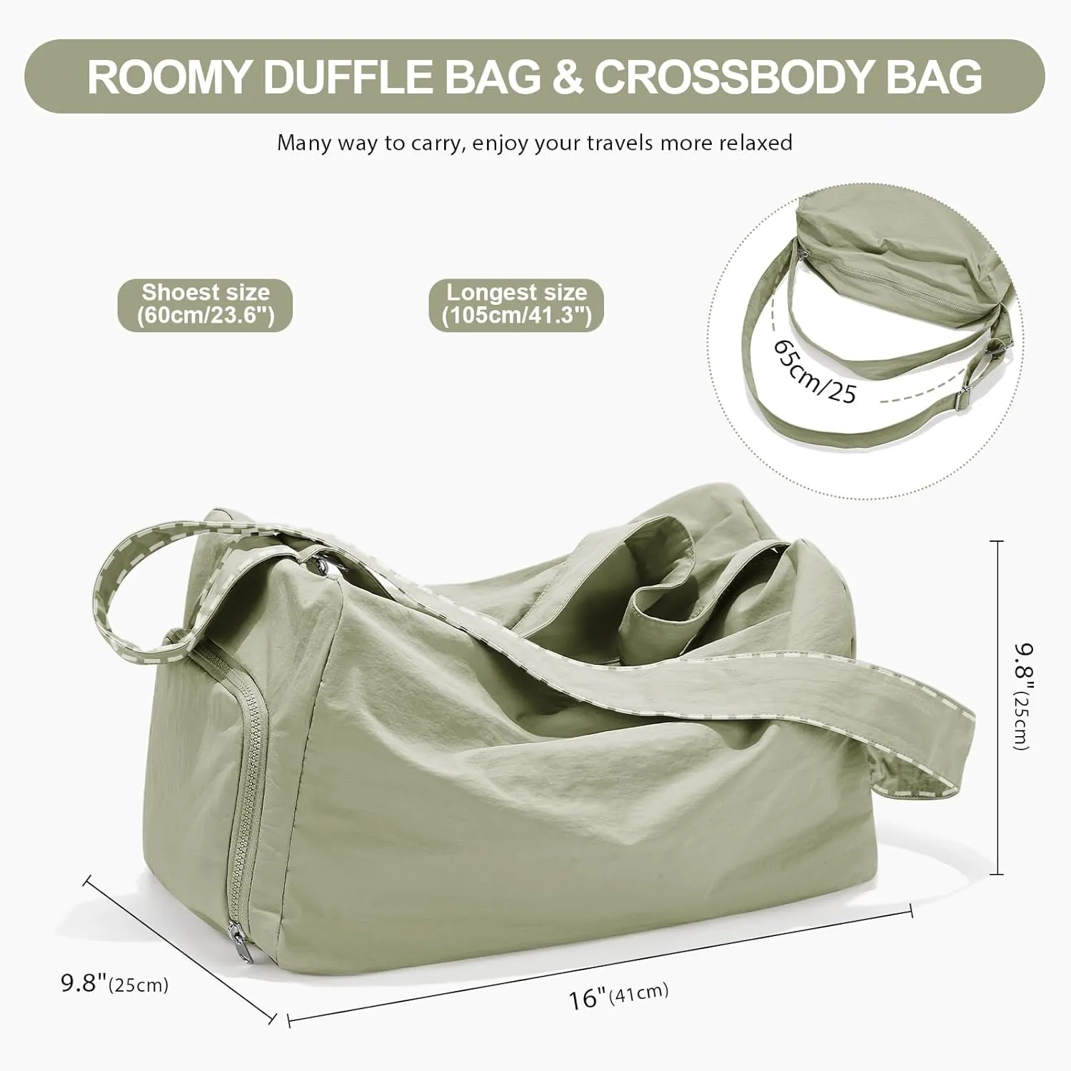 Small Gym Bag for Women Lightweight Carry on Gym Tote Bag, Workout Sport Duffle Bag with Shoe Compartment,Crossbody Shoulder Travel Bag for Swim, Yoge, Dance