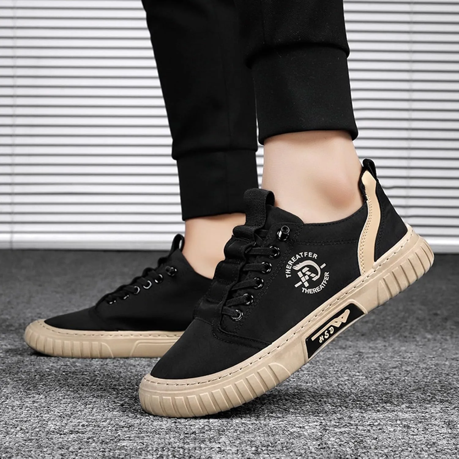 Sneakers Business Breathable Men Sneakers Low Top Breathable Casual Walking Canvas Shoes