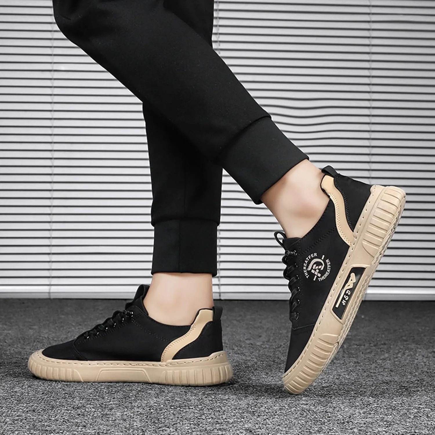 Sneakers Business Breathable Men Sneakers Low Top Breathable Casual Walking Canvas Shoes