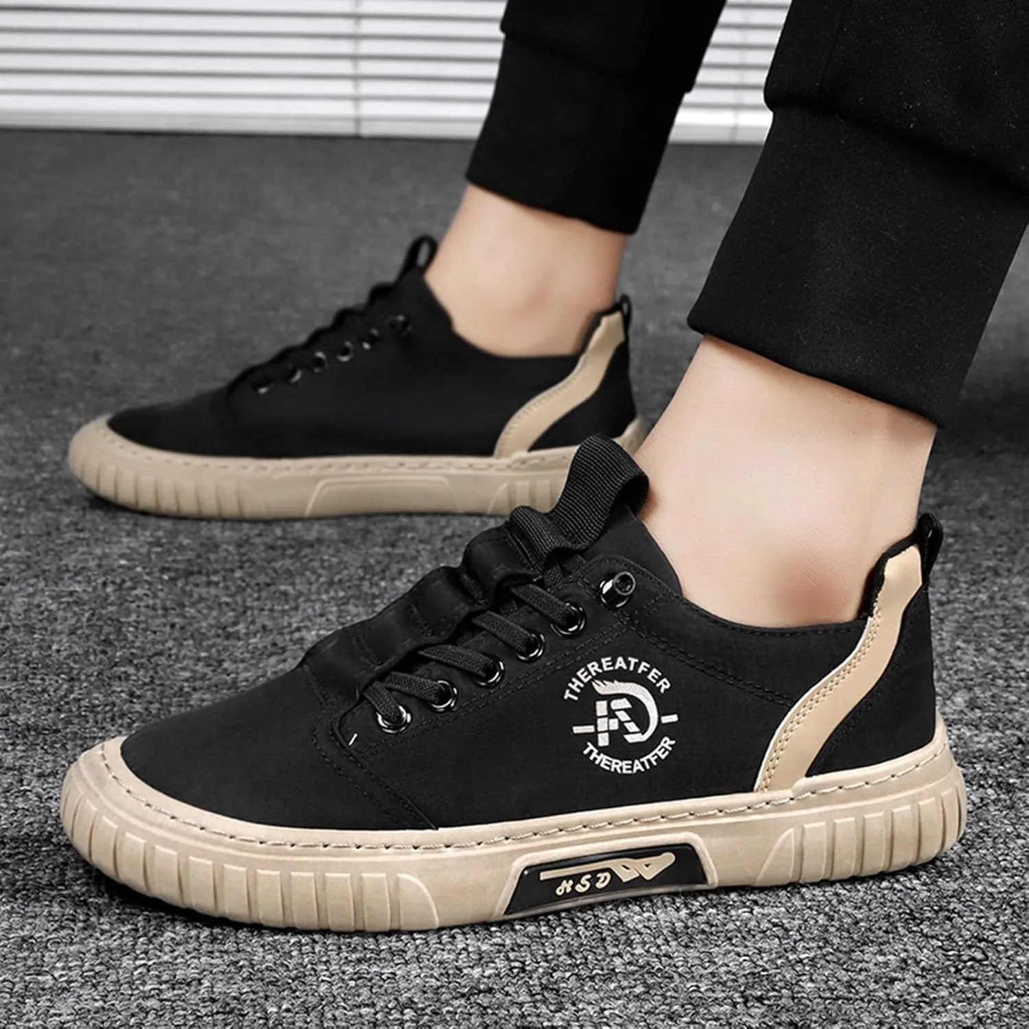 Sneakers Business Breathable Men Sneakers Low Top Breathable Casual Walking Canvas Shoes