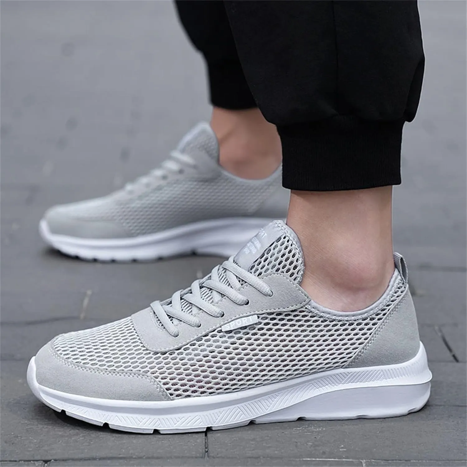 Sneakers for Men Casual Non Slip Work Shoes Athletic Tennis Shoes Lightweight Breathable Running Shoes Footwear