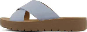 Soda LUCY ~ Women Open Toe Flatform Platform Crisscross Band Upper Fashion Slide Sandals