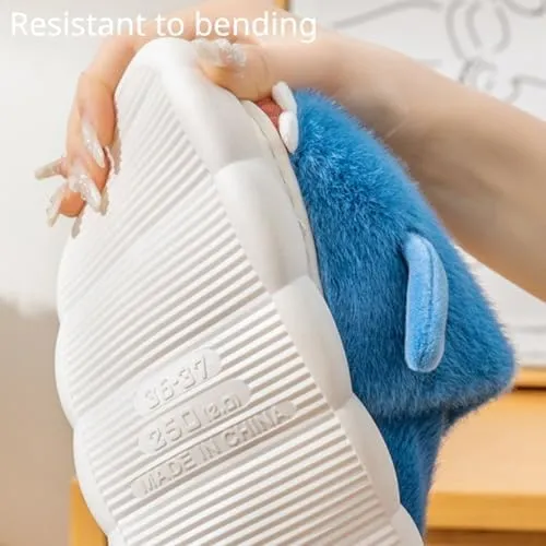 Soft Shark Plush Slippers House Slippers Indoor Outdoor Closed Back Slipper for Women and Men