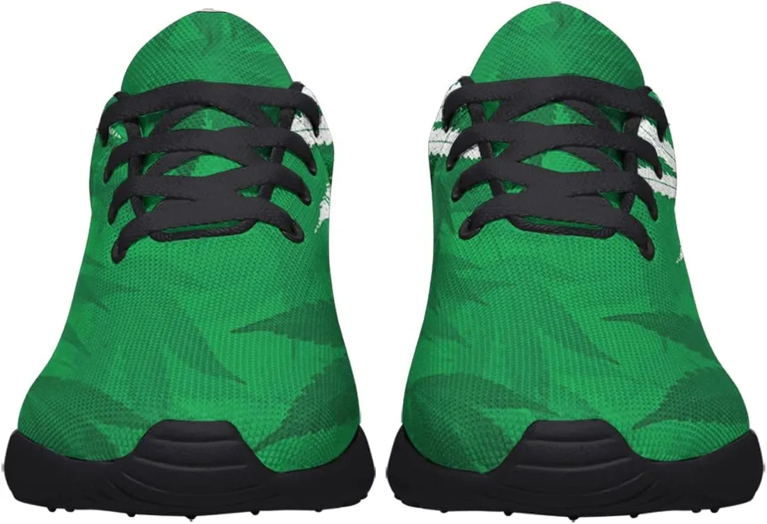 Sonzj-II Marijuana Leaf Shoes Mens Womens Pot Leaf 420 Weed Running Sneakers Cannabis Leaf Walking Tennis Shoes