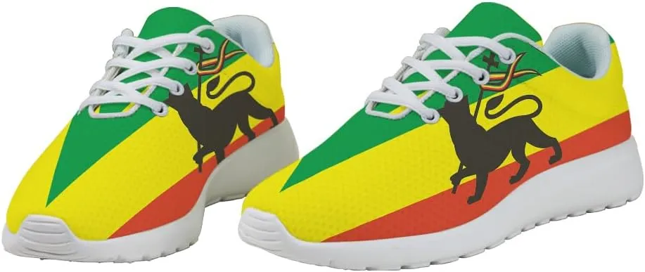 Sonzj-II Mens Rasta Reggae Shoes Womens Running Shoes Non Slip Fashion Walking Sneakers