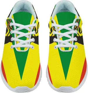 Sonzj-II Mens Rasta Reggae Shoes Womens Running Shoes Non Slip Fashion Walking Sneakers