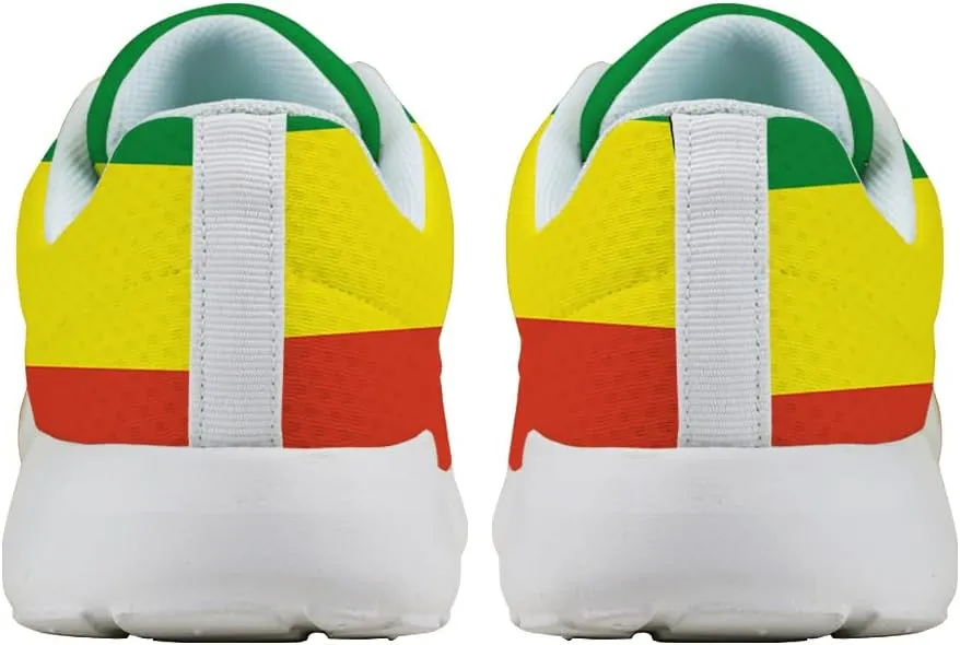 Sonzj-II Mens Rasta Reggae Shoes Womens Running Shoes Non Slip Fashion Walking Sneakers