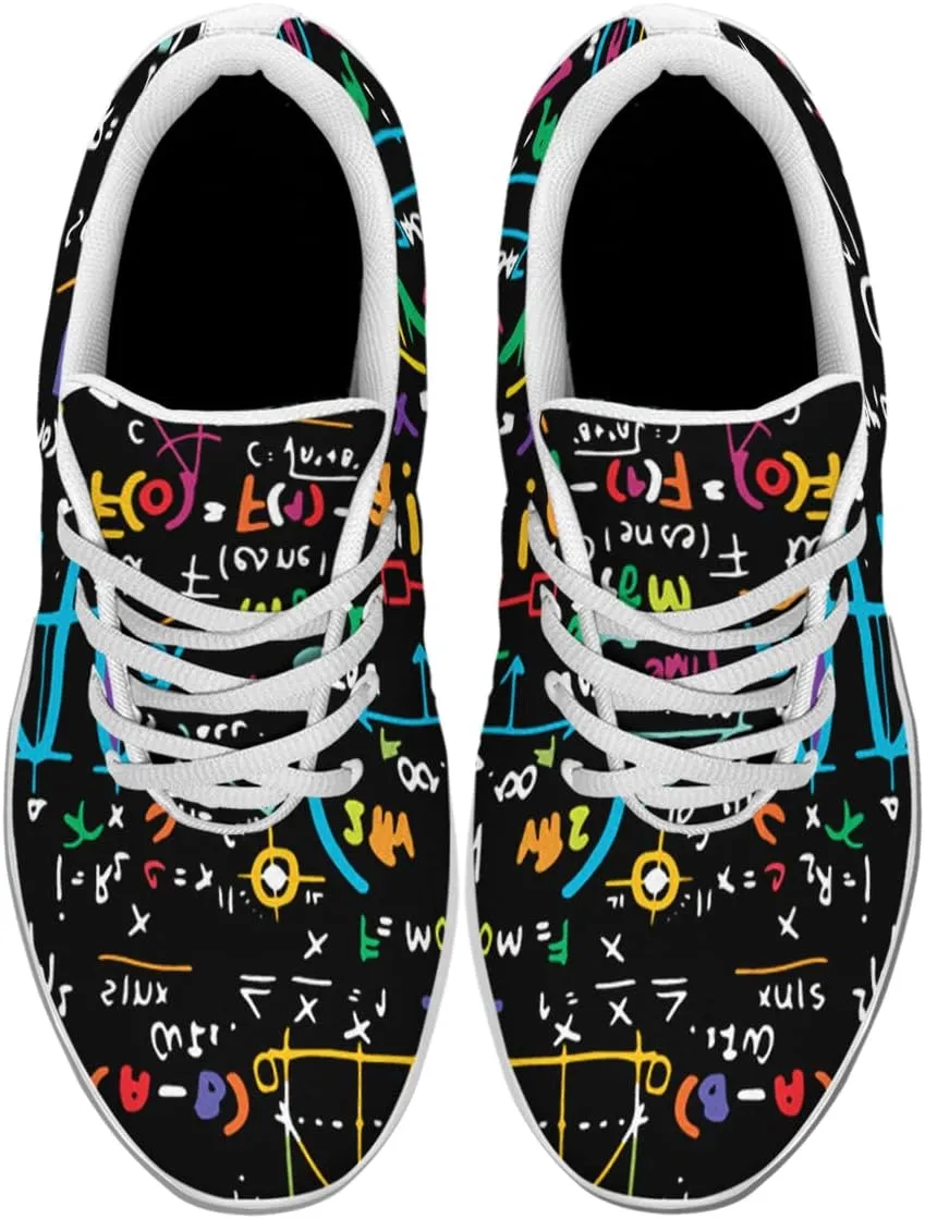 Sonzj-II Women Men Tennis Shoes,Athletic Fashion Physics and Maths Cool Sneaker for Girl,Boy,Gym,Walking,Hiking,Jogging,Running,Travel and More