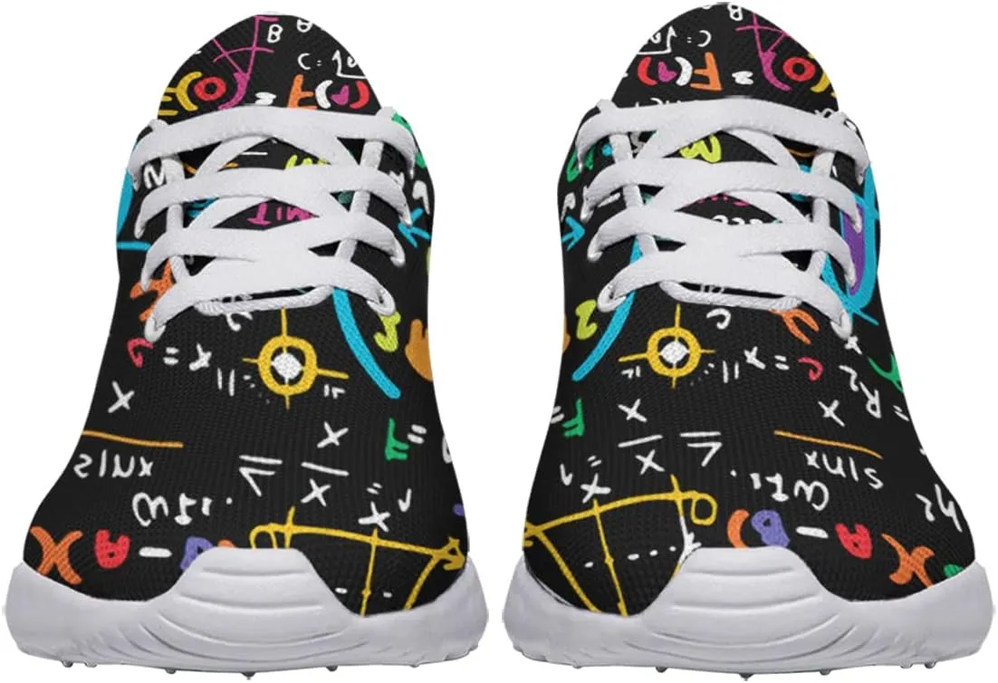 Sonzj-II Women Men Tennis Shoes,Athletic Fashion Physics and Maths Cool Sneaker for Girl,Boy,Gym,Walking,Hiking,Jogging,Running,Travel and More