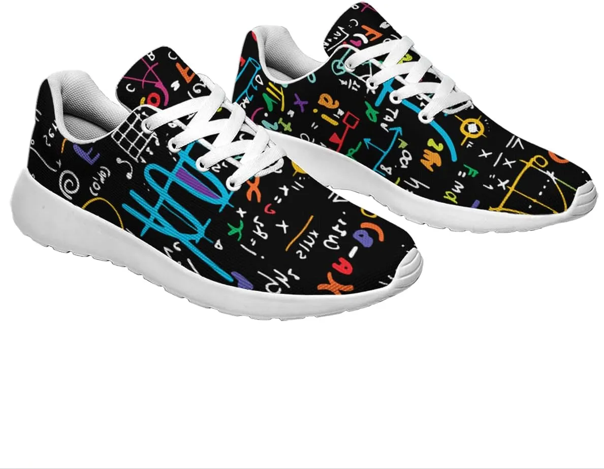 Sonzj-II Women Men Tennis Shoes,Athletic Fashion Physics and Maths Cool Sneaker for Girl,Boy,Gym,Walking,Hiking,Jogging,Running,Travel and More