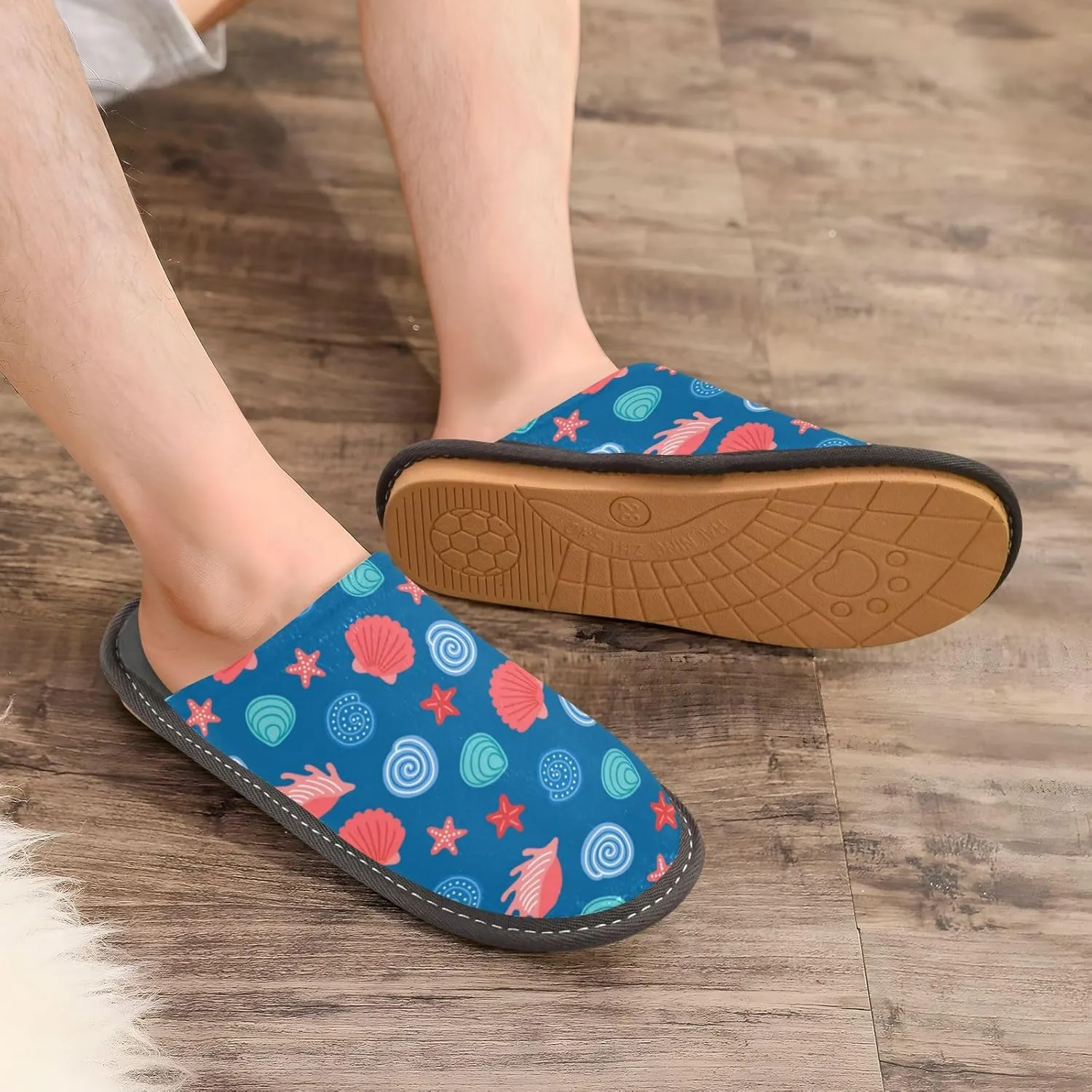 Spa Slippers Indoor House Fuzzy Slippers Soft Memory Foam Non-Slip Home Slipper Winter Shoes For Bedroom Hotel Travel 4-11