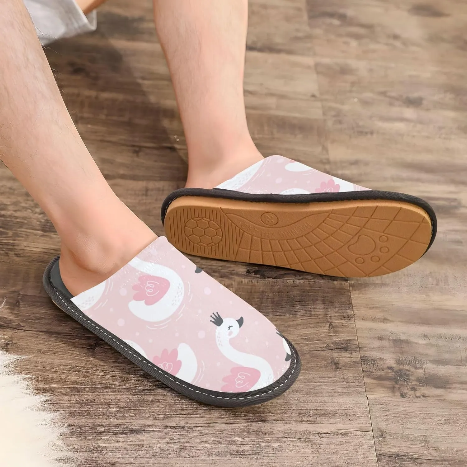 Spa Slippers Indoor House Fuzzy Slippers Soft Memory Foam Non-Slip Home Slipper Winter Shoes For Bedroom Hotel Travel 4-11