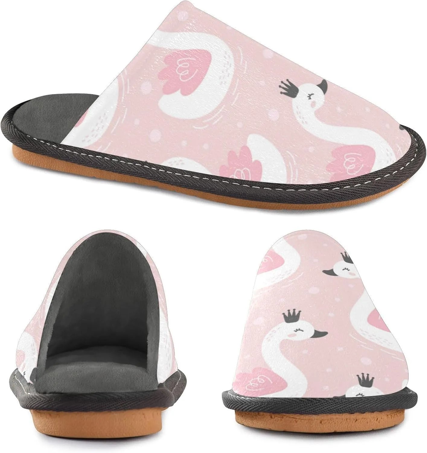Spa Slippers Indoor House Fuzzy Slippers Soft Memory Foam Non-Slip Home Slipper Winter Shoes For Bedroom Hotel Travel 4-11