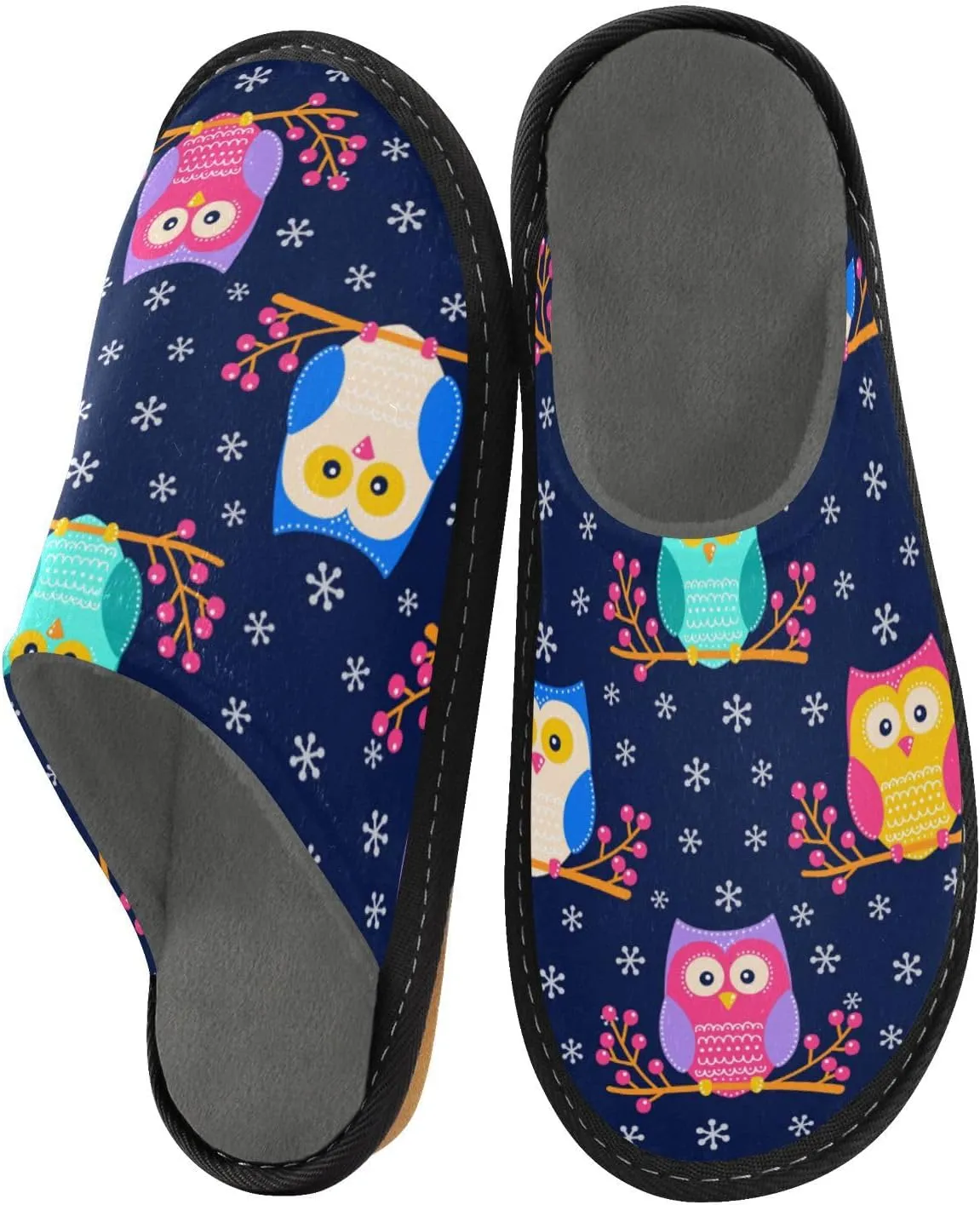 Spa Slippers Indoor House Fuzzy Slippers Soft Memory Foam Non-Slip Home Slipper Winter Shoes For Bedroom Hotel Travel 4-11