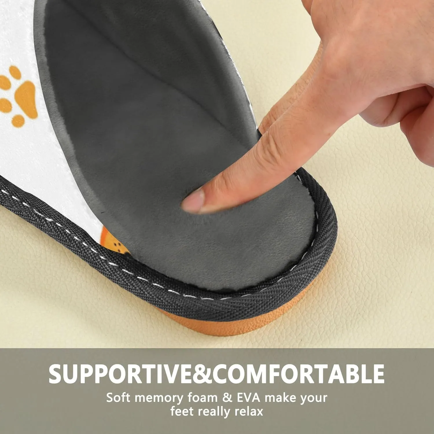 Spa Slippers Indoor House Fuzzy Slippers Soft Memory Foam Non-Slip Home Slipper Winter Shoes For Bedroom Hotel Travel 4-11