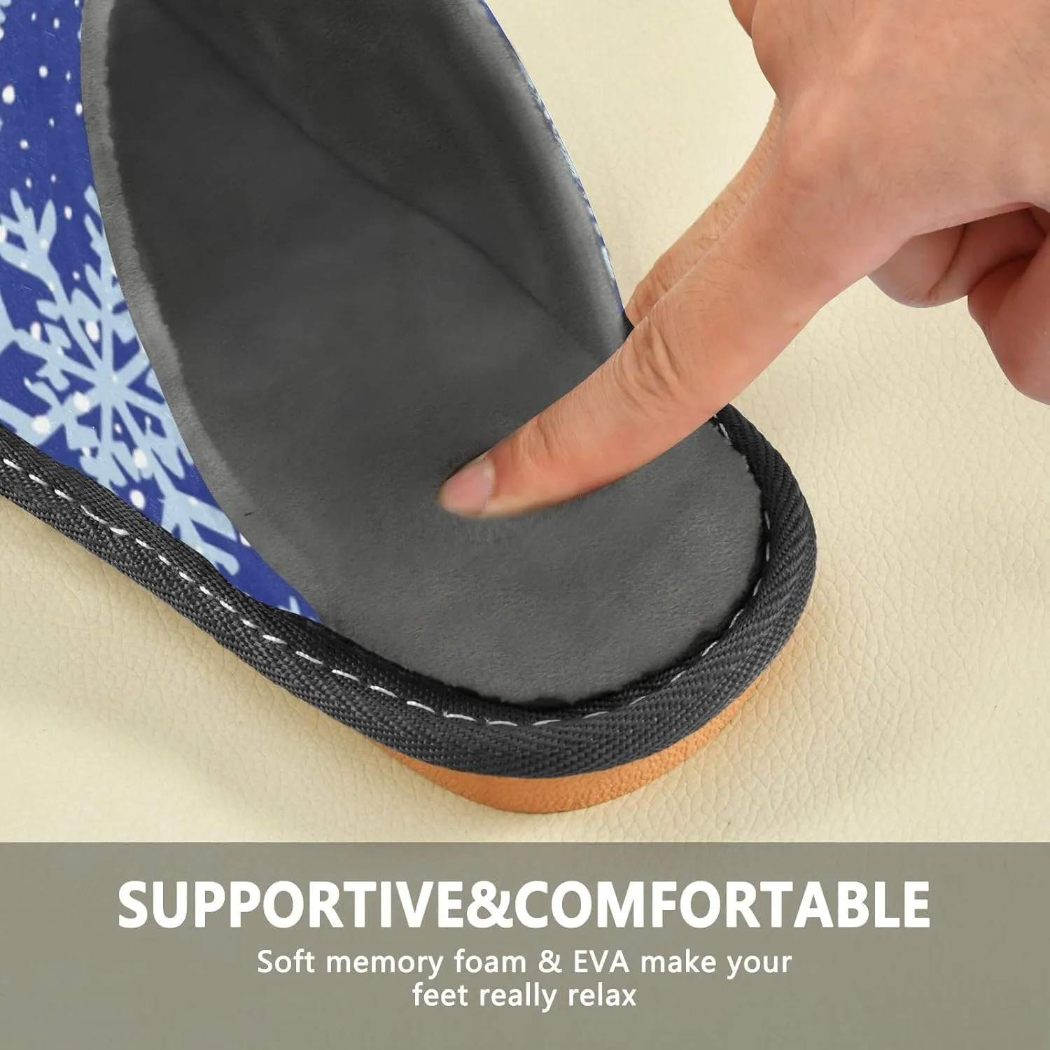 Spa Slippers Indoor House Fuzzy Slippers Soft Memory Foam Non-Slip Home Slipper Winter Shoes For Bedroom Hotel Travel 4-11