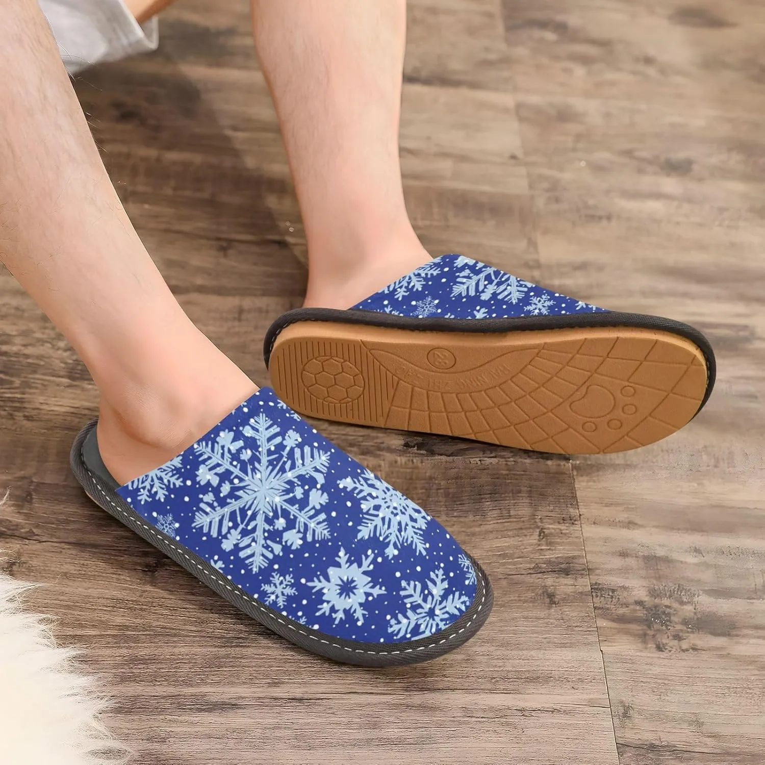 Spa Slippers Indoor House Fuzzy Slippers Soft Memory Foam Non-Slip Home Slipper Winter Shoes For Bedroom Hotel Travel 4-11