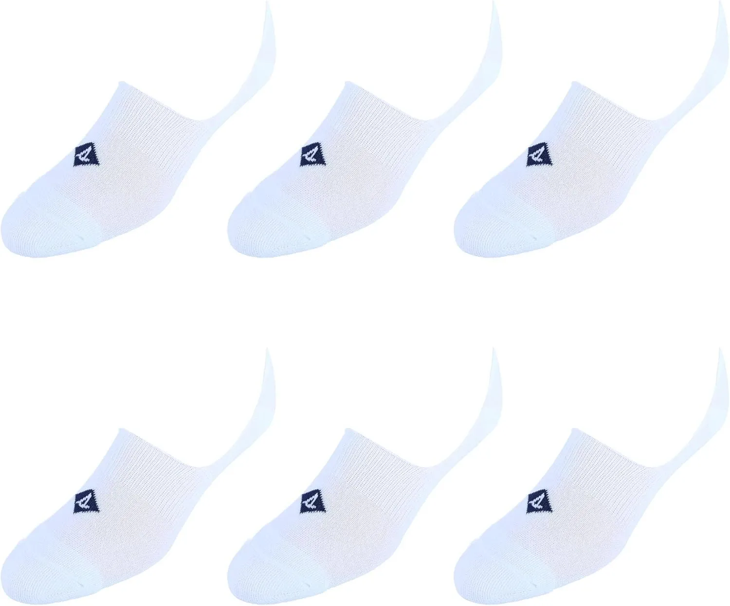 Sperry Men's Recycled Cushioned Sneaker Liner Socks-6 Pair Pack-Repreve Arch Support and No Slip Heel Gripper