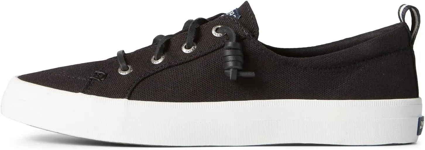 Sperry Women's Crest Vibe Sneaker, Black, 5.5 Wide
