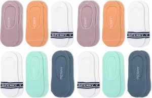 Sperry Women's Recycled Cushioned Sneaker Liner Socks-6 Pair Pack-Repreve Arch Support and No Slip Heel Gripper