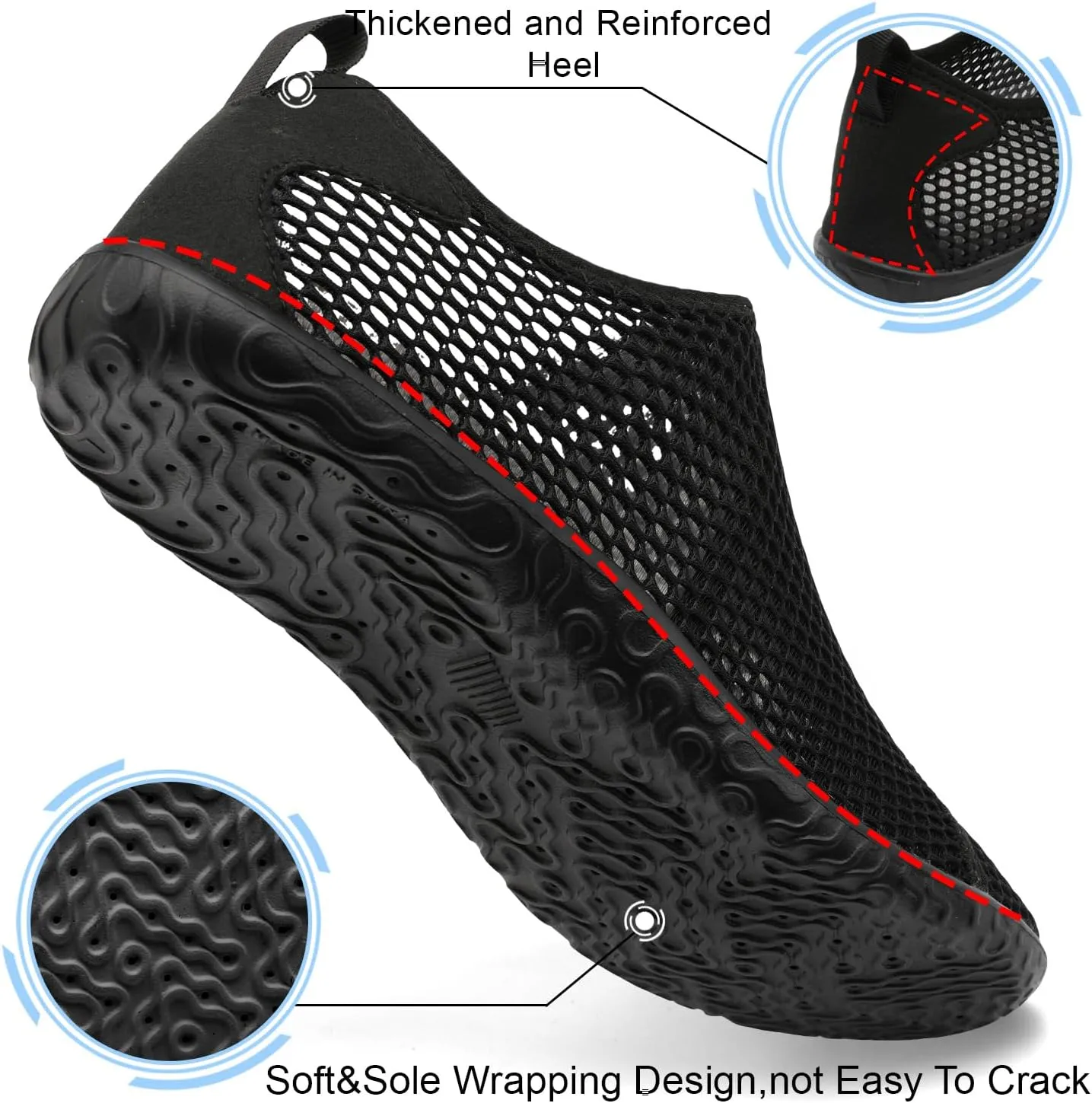 Spesoul Womens and Mens Water Shoes Breathable Quick Dry Soft Barefoot Aqua Socks for Hiking Swim Beach Surf Yoga Sport