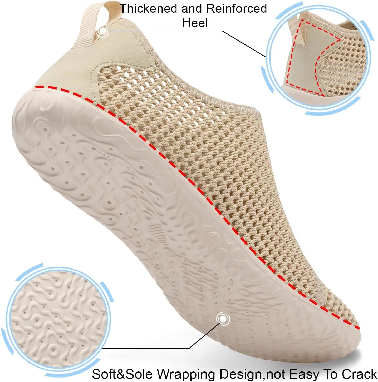 Spesoul Womens and Mens Water Shoes Breathable Quick Dry Soft Barefoot Aqua Socks for Hiking Swim Beach Surf Yoga Sport