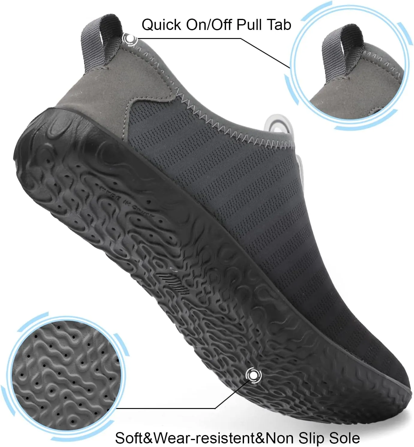 Spesoul Womens and Mens Water Shoes Breathable Quick Dry Soft Barefoot Aqua Socks for Hiking Swim Beach Surf Yoga Sport