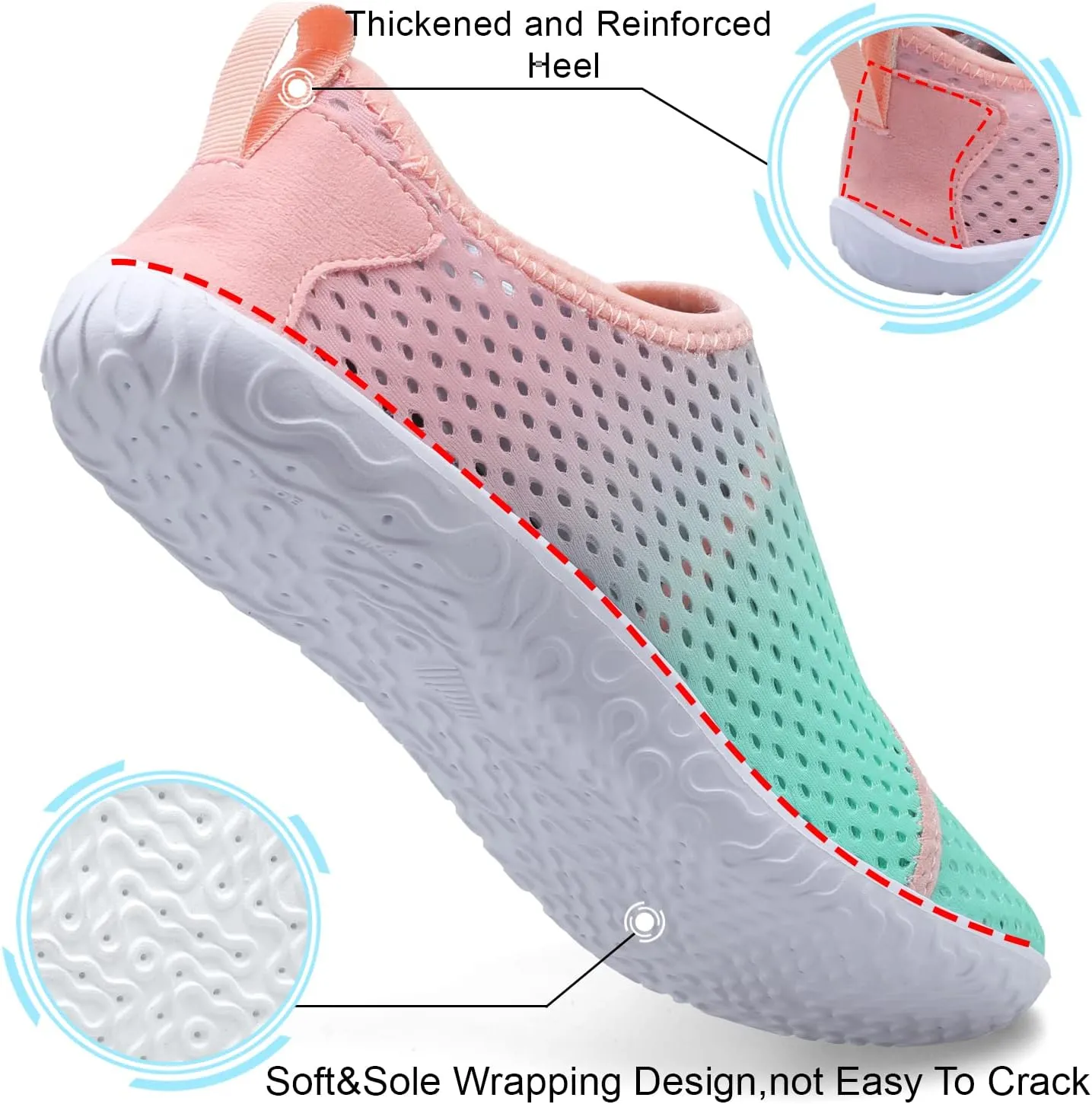 Spesoul Womens and Mens Water Shoes Breathable Quick Dry Soft Barefoot Aqua Socks for Hiking Swim Beach Surf Yoga Sport