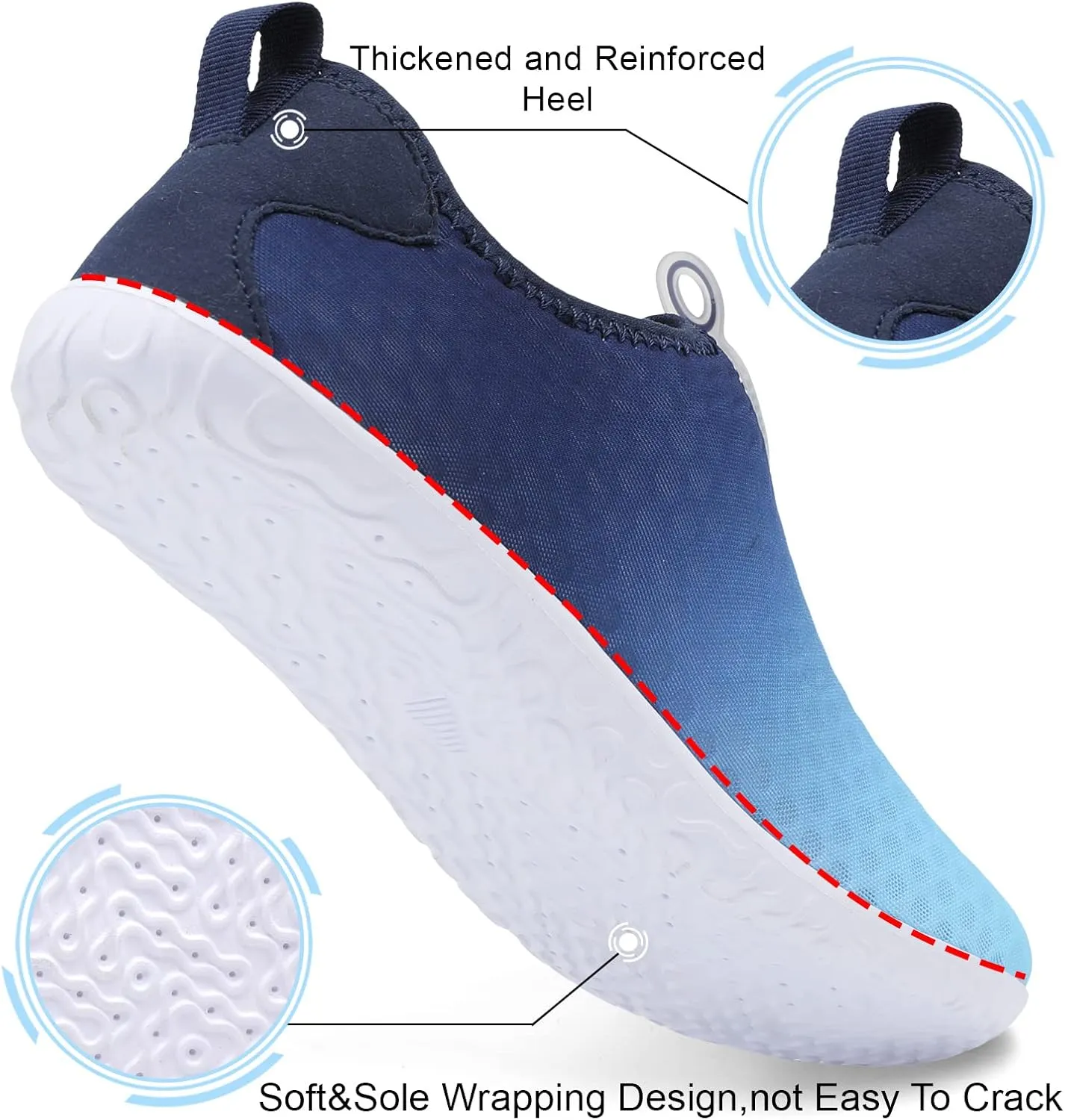 Spesoul Womens and Mens Water Shoes Breathable Quick Dry Soft Barefoot Aqua Socks for Hiking Swim Beach Surf Yoga Sport