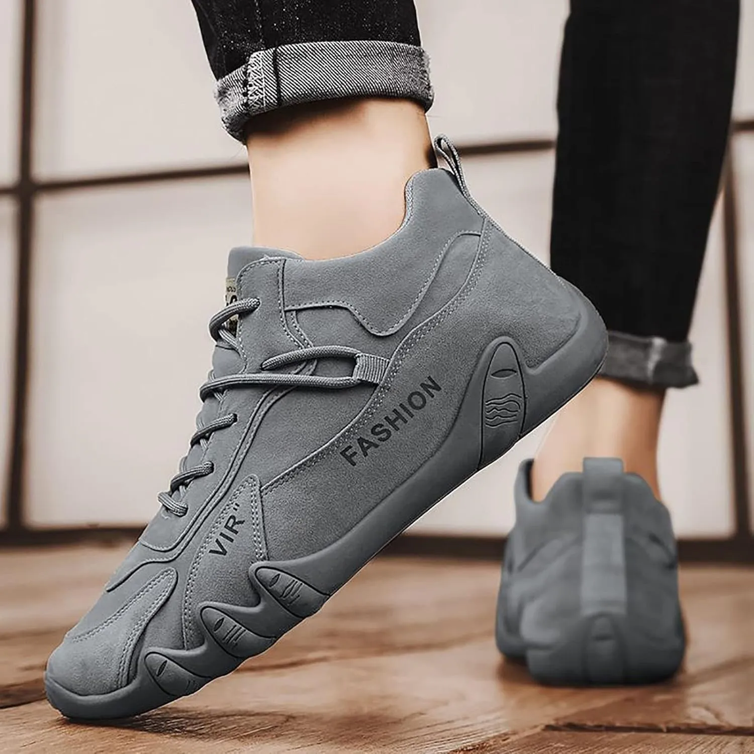 Sports Shoes for Men Popular Labor Work Shoes Wear High Top Board Shoes Casual Leisure Mens Slip on Casual Shoes Size 13 Men'
