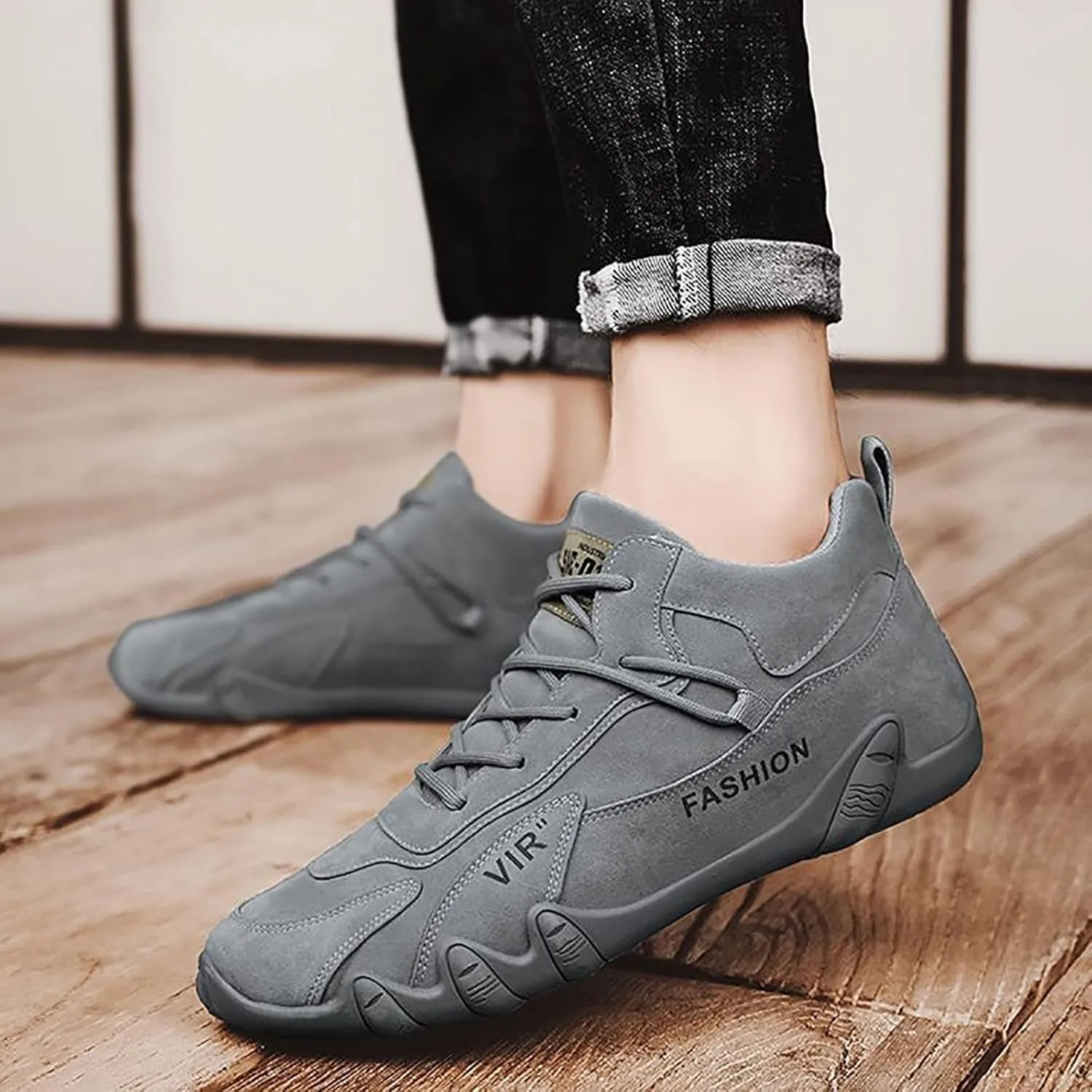 Sports Shoes for Men Popular Labor Work Shoes Wear High Top Board Shoes Casual Leisure Mens Slip on Casual Shoes Size 13 Men'